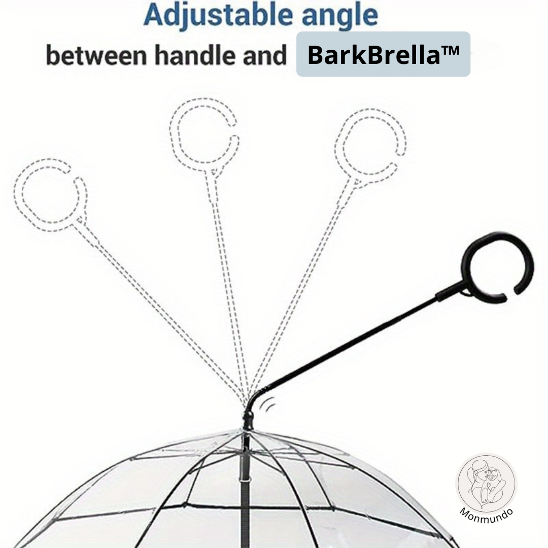 BarkBrella Umbrella - Transparante Huisdierparaplu met Veiligheidsketting
