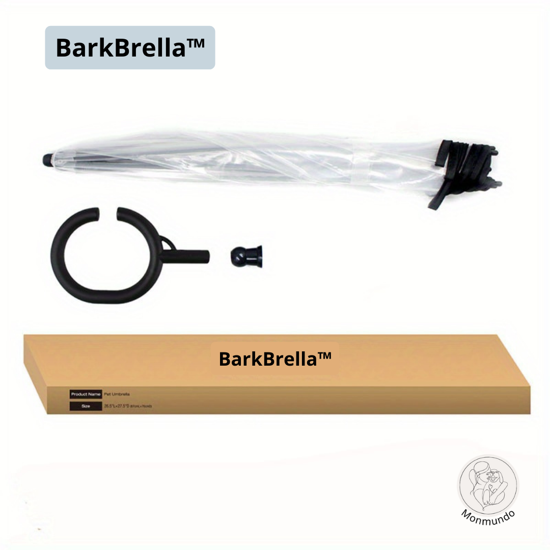 BarkBrella Umbrella - Transparante Huisdierparaplu met Veiligheidsketting