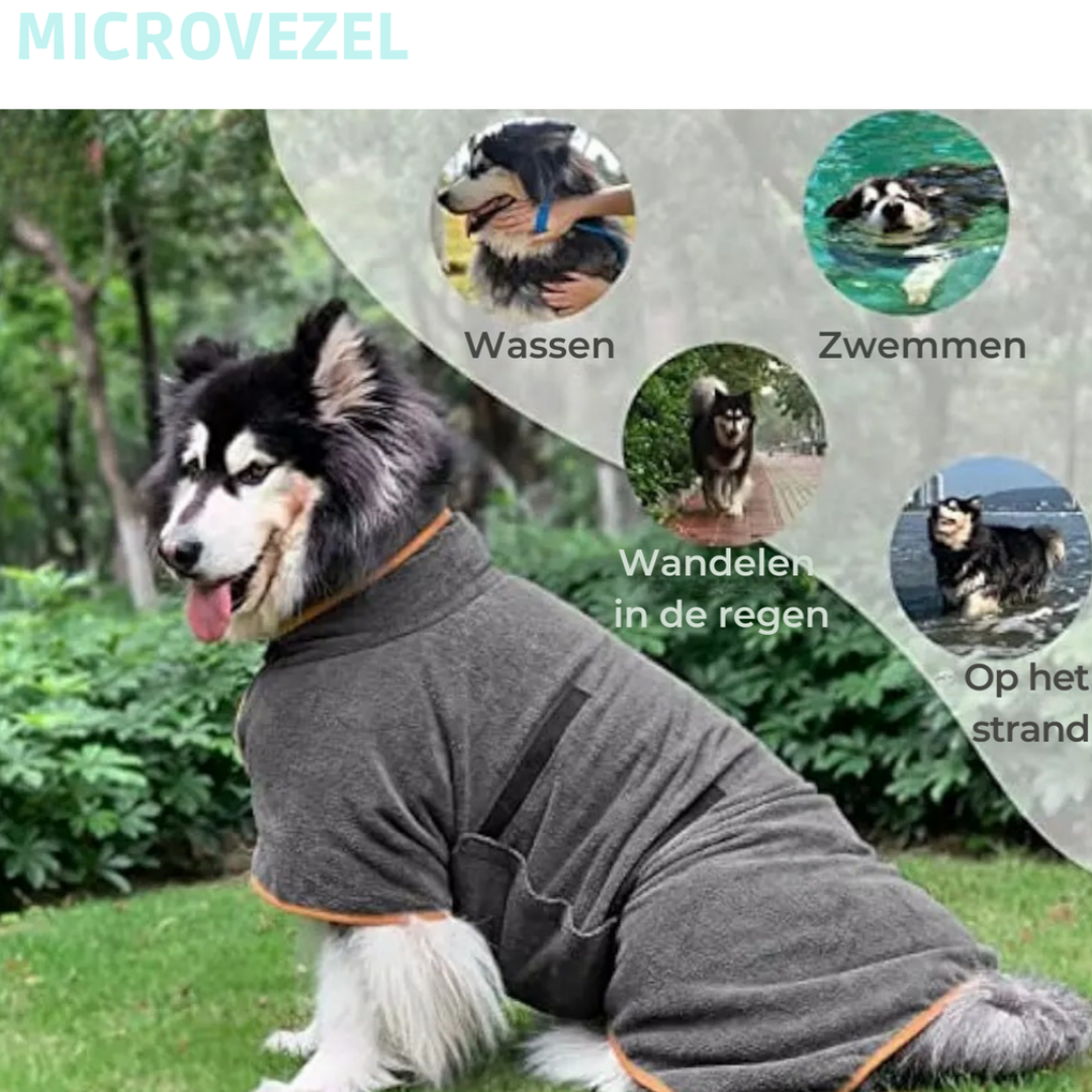Drycoat Honden Badjas - Je hond snel droog & schoon, zonder natte-hond-geur