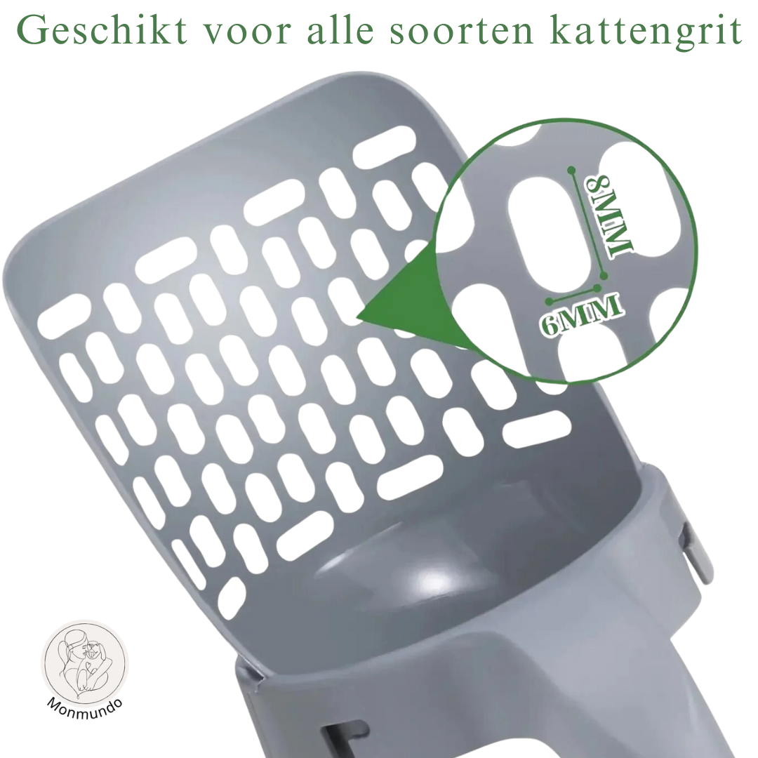 LitterBuddy de 2-in-1 Kattenbakschep met opvangcontainer