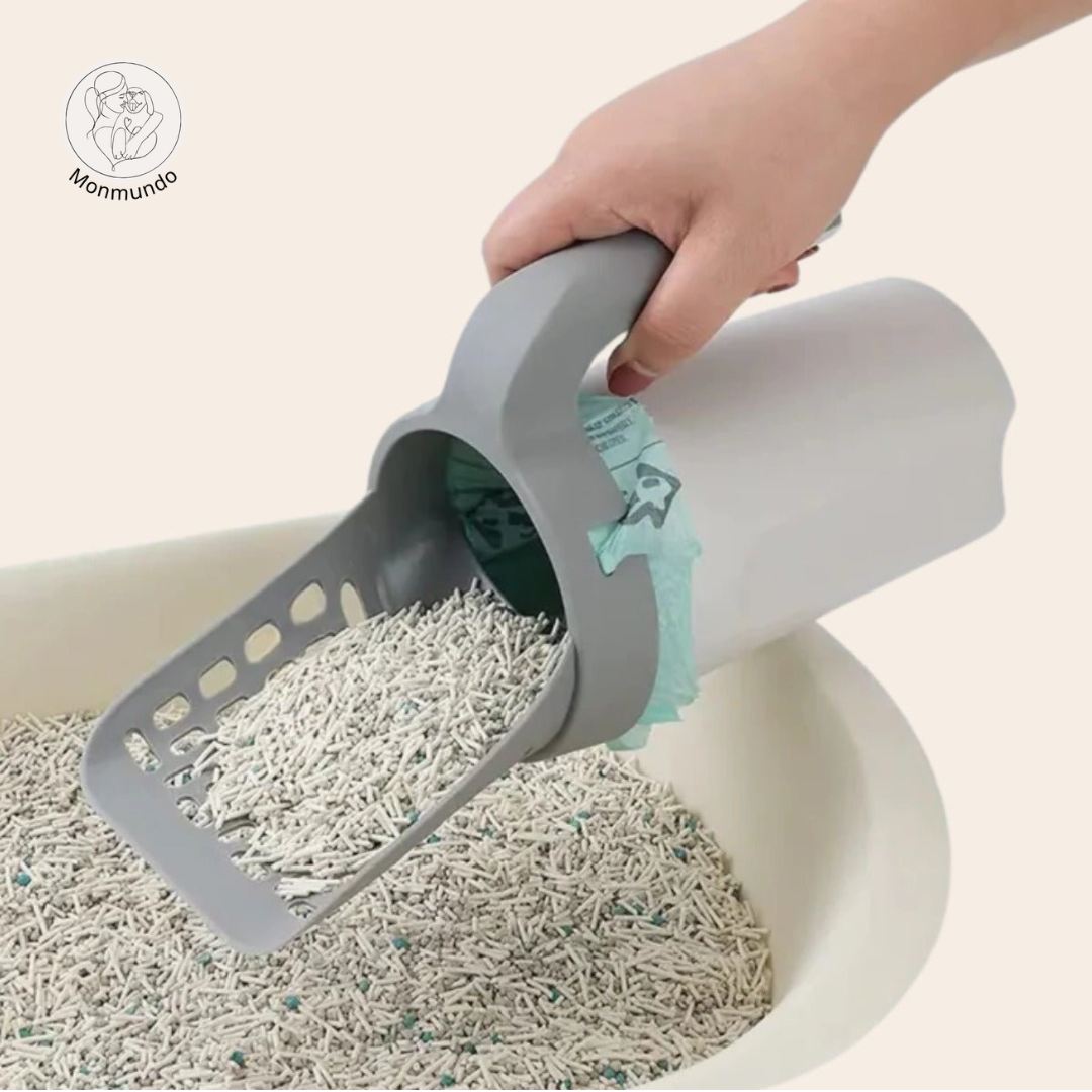 LitterBuddy de 2-in-1 Kattenbakschep met opvangcontainer