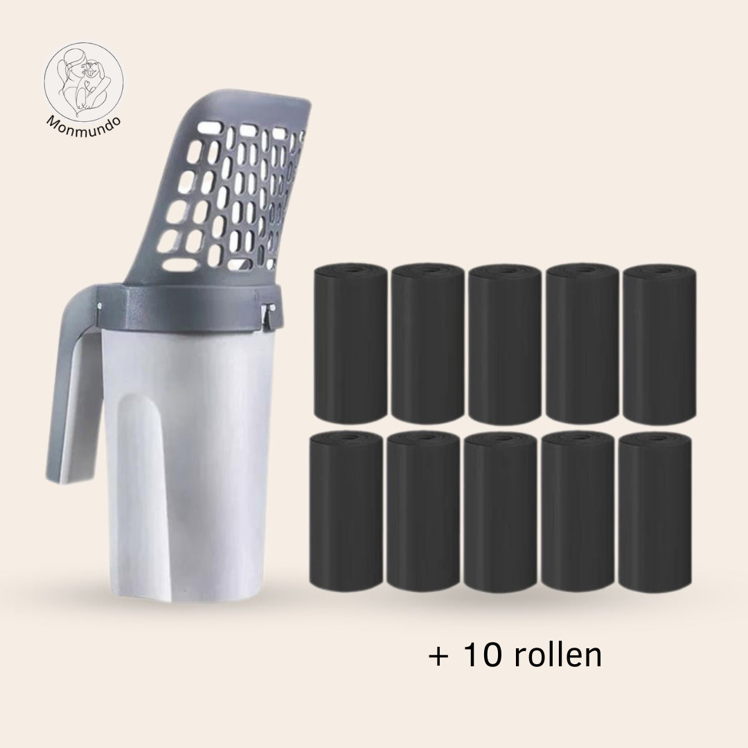 LitterBuddy de 2-in-1 Kattenbakschep met opvangcontainer