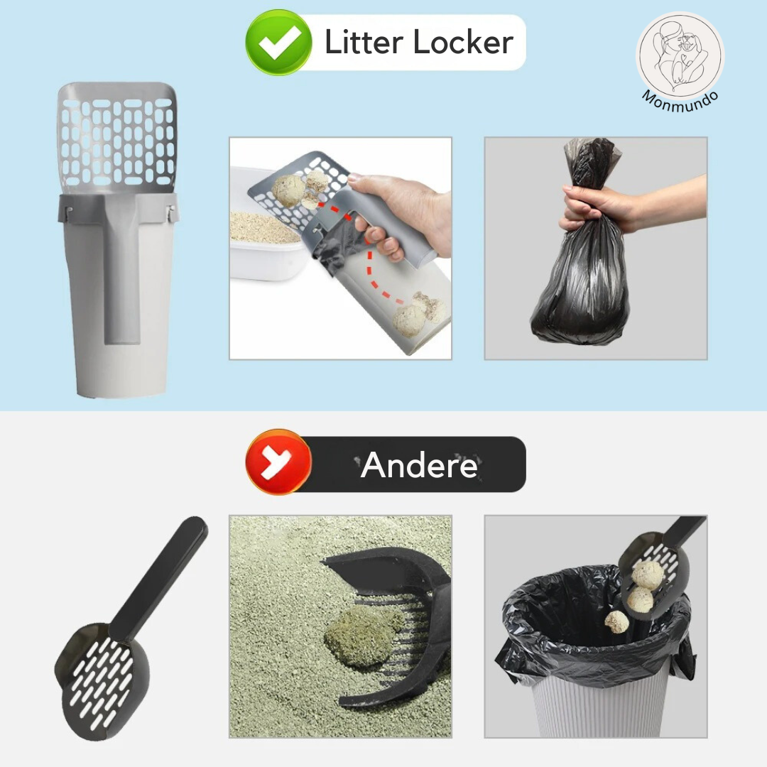 LitterBuddy de 2-in-1 Kattenbakschep met opvangcontainer