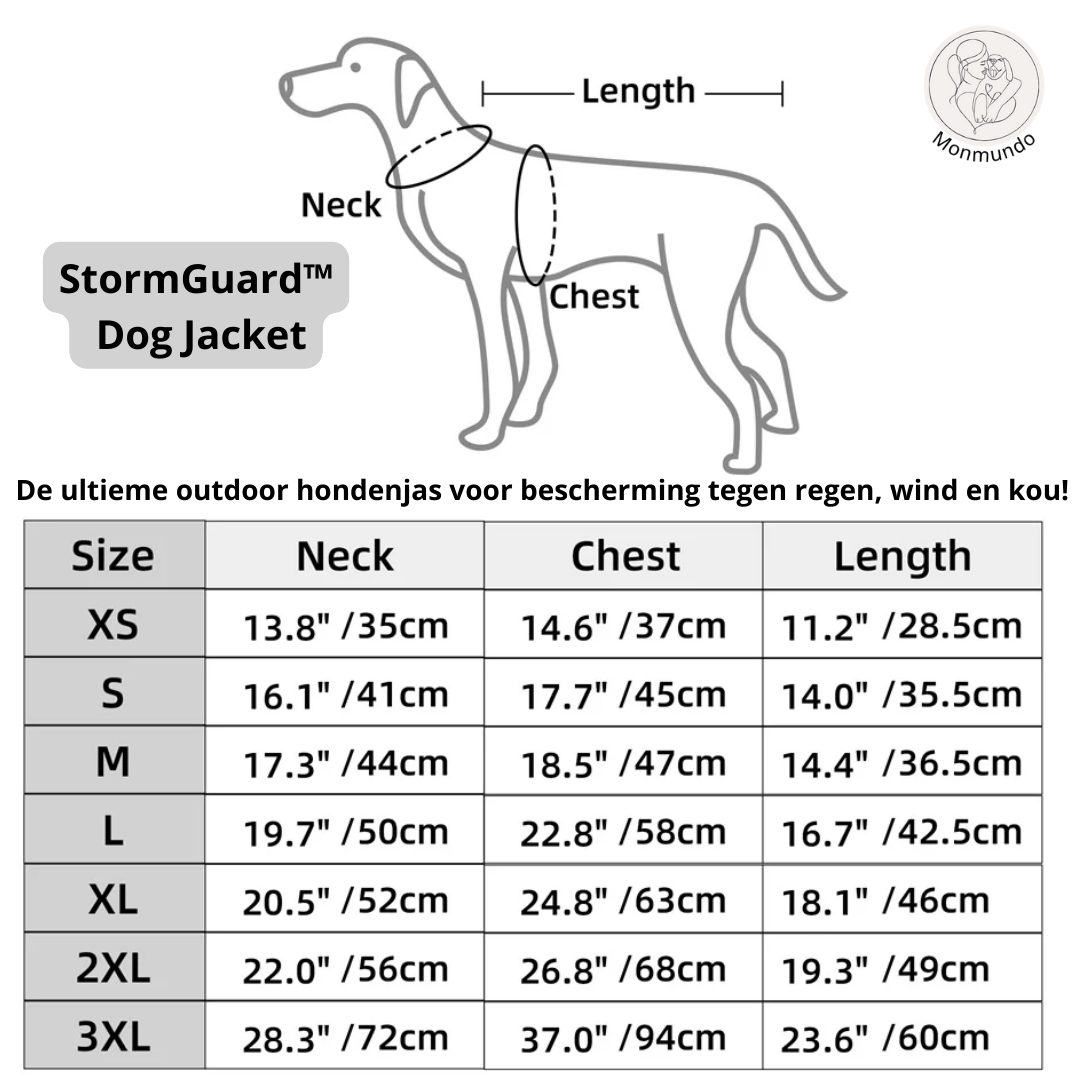 StormGuard Dog Jacket - De ultieme outdoor hondenjas voor bescherming tegen regen, wind en kou