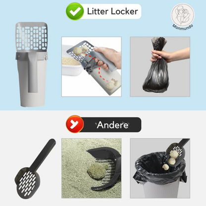 LitterBuddy de 2-in-1 Kattenbakschep met opvangcontainer