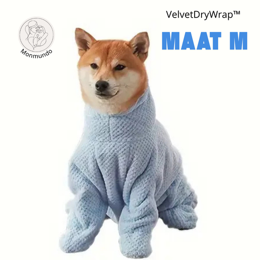 DryCoat VelvetWrap – Luxe Sneldrogende Hondenbadjas